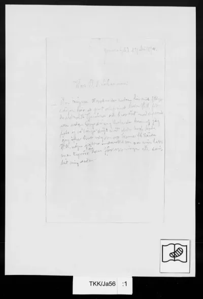 TKK/Ja56, Jansson, K. E., 27.5.1874