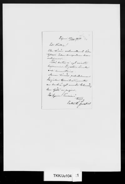 TKK/Ju104, Juvelius, Valter H., 23.04.1914