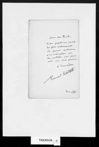 TKK/Kh34, Khnopff, Fernand, joulukuu 1894