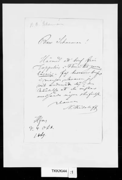 TKK/Ki44, Kiseleff, N., 4.10.1869