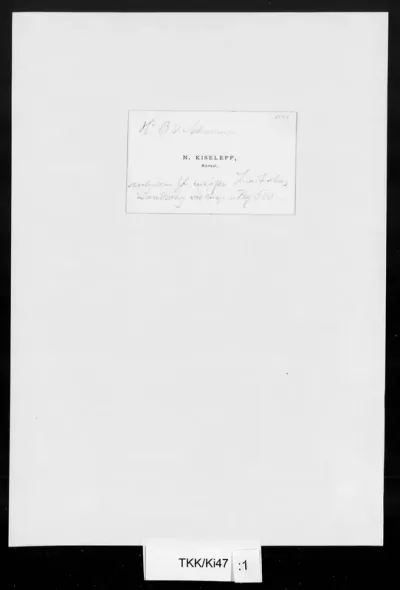 TKK/Ki47, Kiseleff, N., 1881