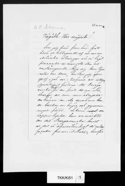 TKK/Ki51, Kiseleff, Constantin [Konstantin], [24.11.1883 / B. O. Schaumanin merkintä]