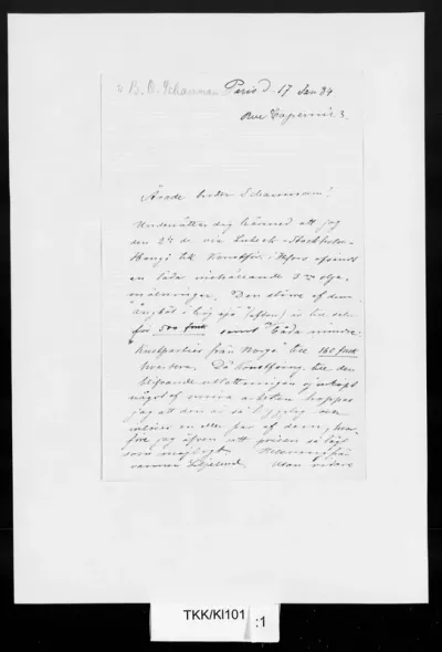 TKK/Kl101, Kleineh, Oscar, 17.1.1884