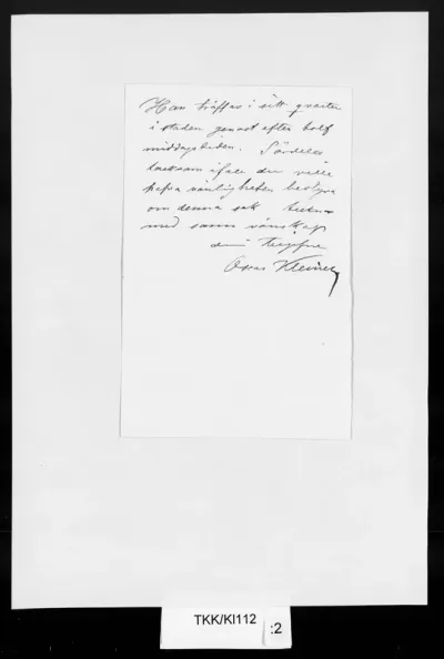 TKK/Kl112, Kleineh, Oscar, 21.7.1885