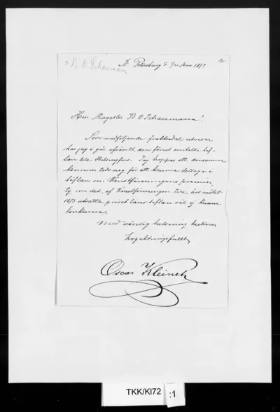 TKK/Kl72, Kleineh, Oscar, 5/21.3.1873