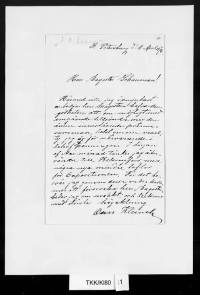 TKK/Kl80, Kleineh, Oscar, 11.4.1874