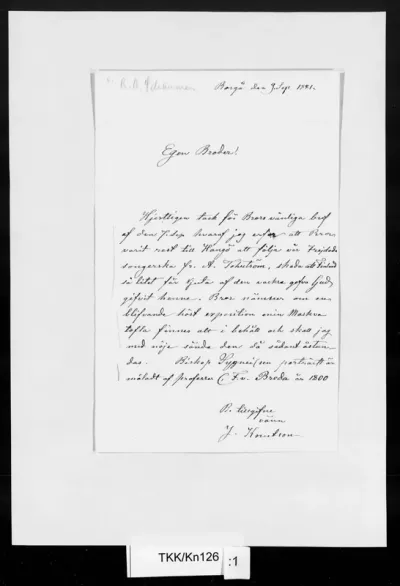 TKK/Kn126, Knutson, Johan, 9.9.1881