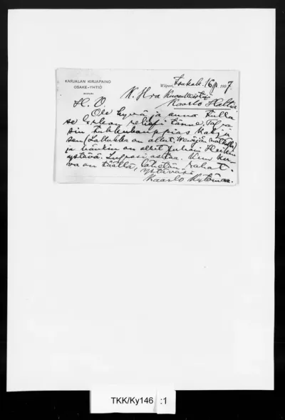 TKK/Ky146, Kytömaa, Kaarlo, 16.05.1907