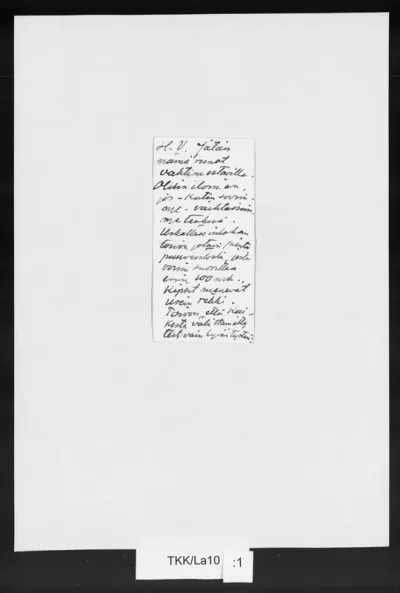 TKK/La10, Larin Kyösti [Larsson, Kyösti], s.d.