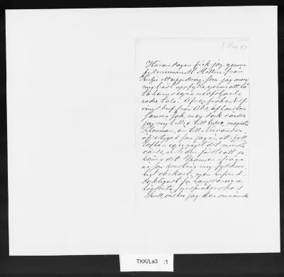 TKK/La3, Lagus, Viktorina, [2.11.1887]