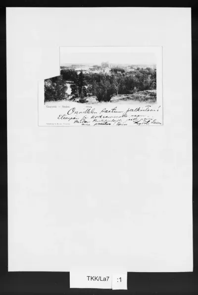 TKK/La7, Larin Kyösti [Larsson, Kyösti], 9.5.1899 (postileima)
