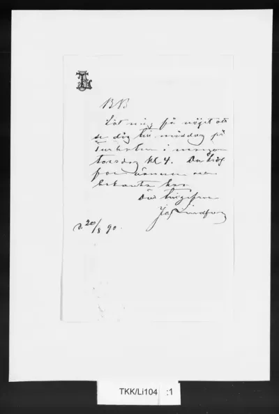 TKK/Li104, Lindfors, Julius af, 20.8.1890