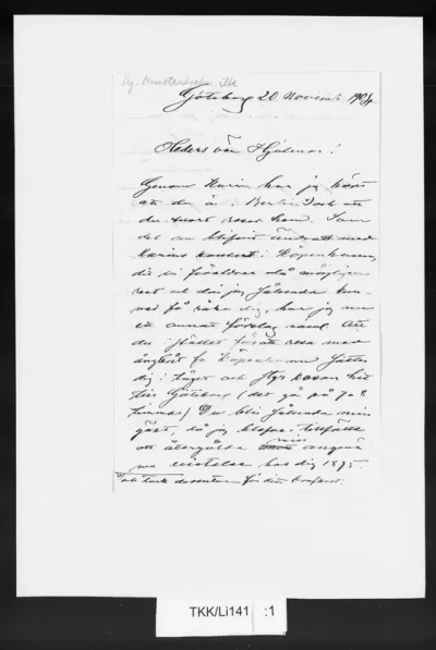 TKK/Li141, Lindholm, Berndt, 20.11.1904