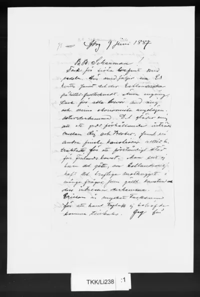 TKK/Li238, Lindholm, Berndt, 9.6.1887