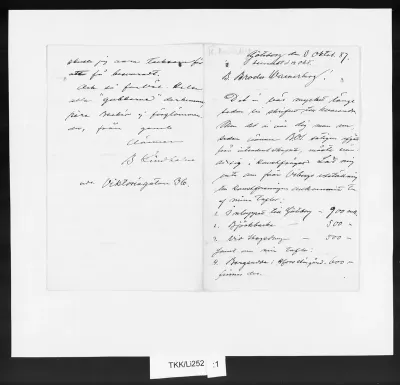 TKK/Li252, Lindholm, Berndt, 3.10.1887