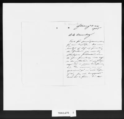 TKK/Li275, Lindholm, Berndt, 31.05.1905