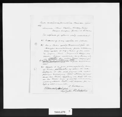 TKK/Li278, Lindholm / Diverse: muistio, 1.6.1889