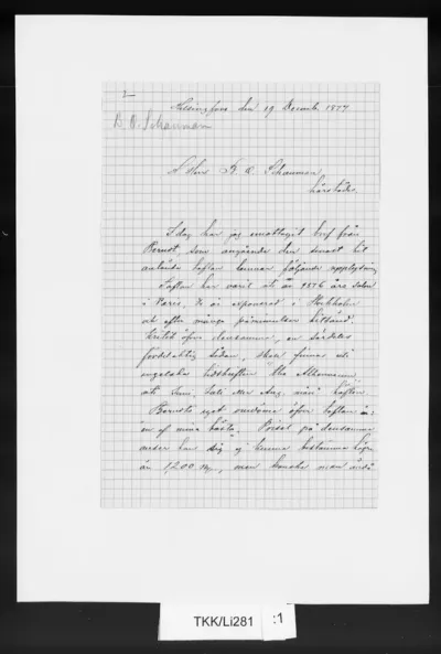 TKK/Li281, Lindholm, Otto, 19.12.1877