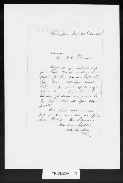 TKK/Li284, Lindholm, Otto, 25.3.1879