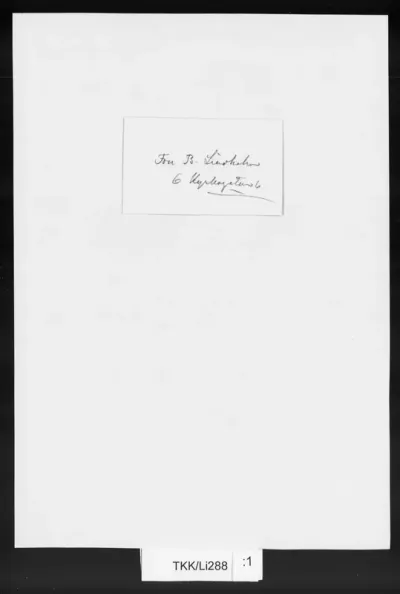 TKK/Li288, Lindholm, Otto, s.d.