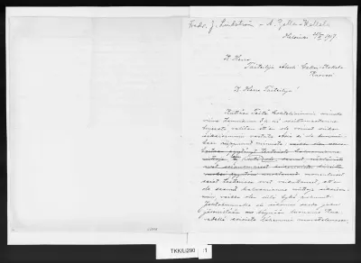 TKK/Li290, Lindström, Fredrik J. / Antellin valtuuskunta, 25.03.1917