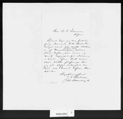 TKK/Li304, Lindroos, J. F., [28.9.1881]