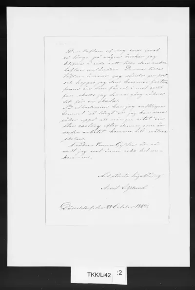TKK/Li42, Liljelund, Arvid, 28.10.1868