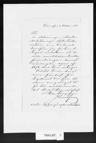 TKK/Li97, Lindfors, Julius af, 23.3.1881