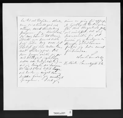 TKK/Lu331, Lundahl, Amelie, 31.5.1887