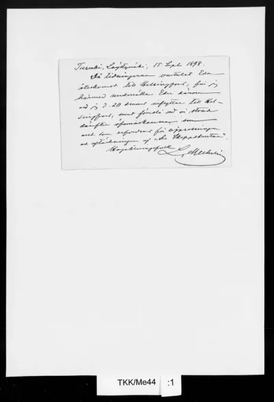 TKK/Me44, Mechelin, Leo, 15.9.1898