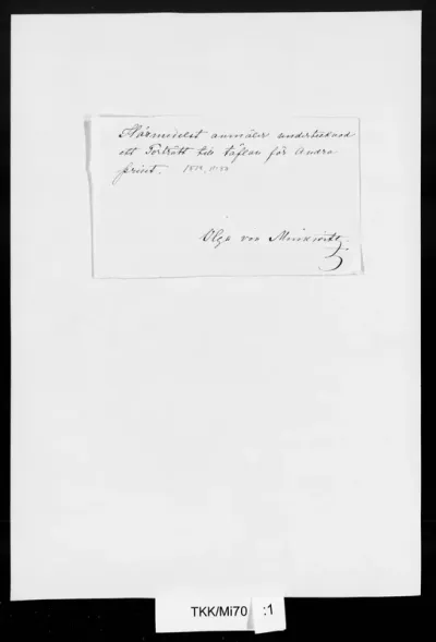 TKK/Mi70, Minkwitz, Olga von, 1878