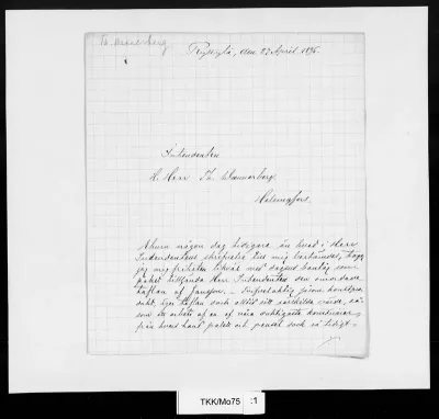 TKK/Mo75, Montell, Hjalmar, 27.4.1895