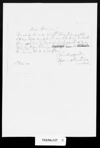 TKK/Mu107, Munsterhjelm, Hjalmar, [22.2.1878], lappu
