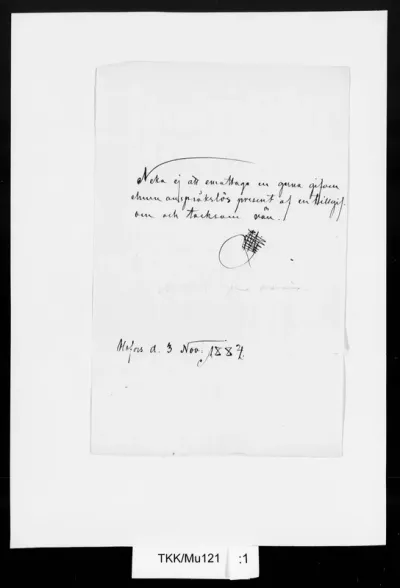 TKK/Mu121, Munsterhjelm, Hjalmar, 3.11.1884