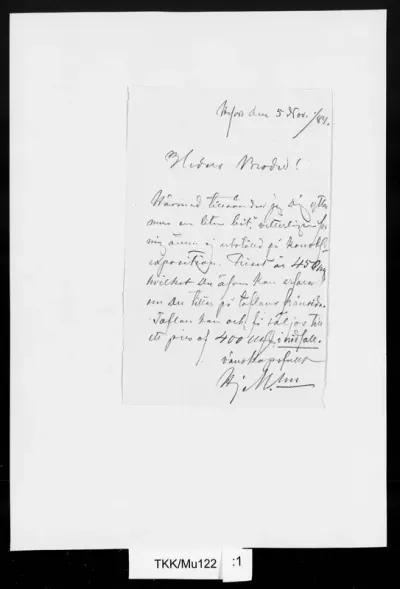 TKK/Mu122, Munsterhjelm, Hjalmar, 5.11.1884