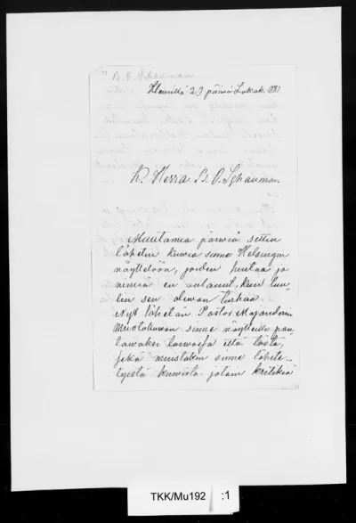 TKK/Mu192, Muukka, Elias, 29.10.1881