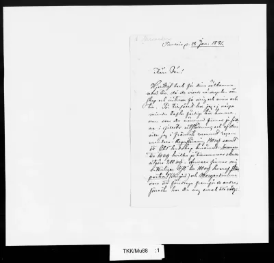 TKK/Mu88, Munsterhjelm, Hjalmar, 28.1.1881