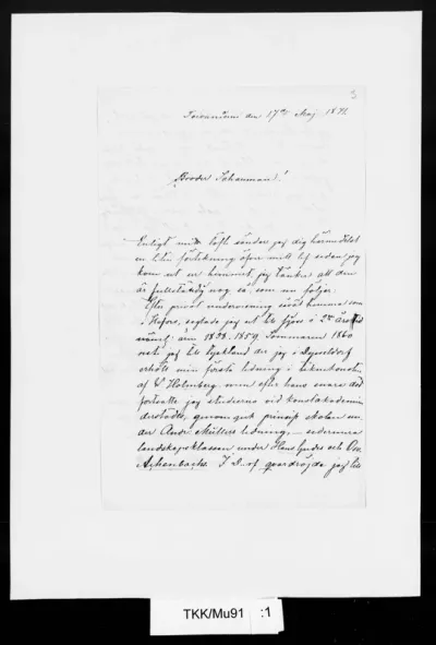TKK/Mu91, Munsterhjelm, Hjalmar, 17.5.1871