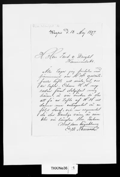 TKK/Ne36, Nervander, Emil, 12.5.1897