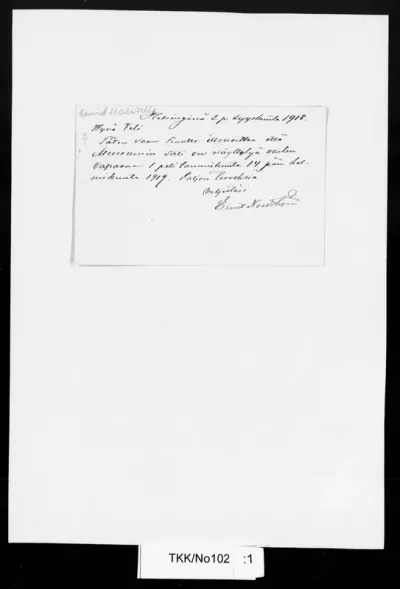 TKK/No102, Nordström, Ernst, 02.09.1918