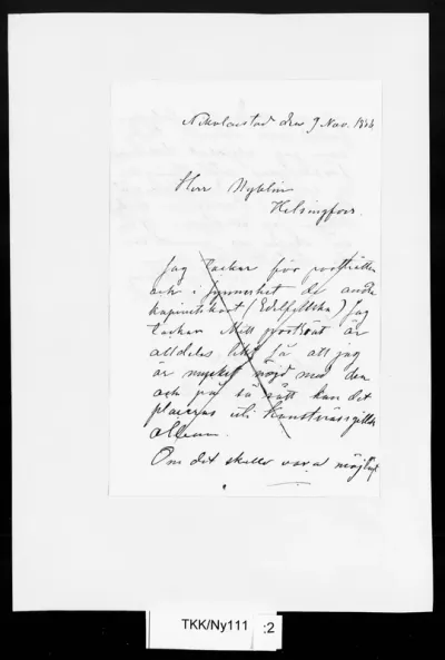 TKK/Ny111, Nyblin, Daniel, 13.11.1886