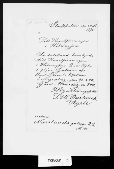 TKK/Od1, Odelmark, Frans Wilhelm, 27.11.1894