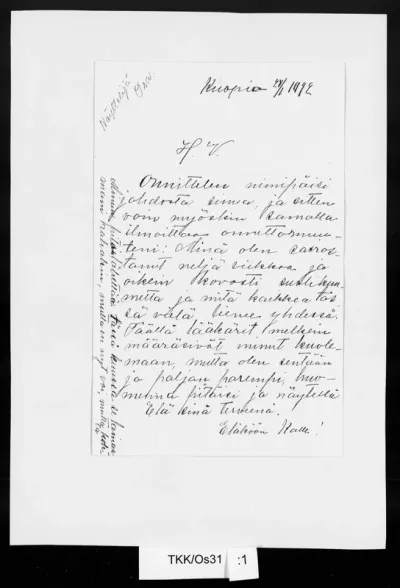 TKK/Os31, Osa, Simo, 28.1.1892