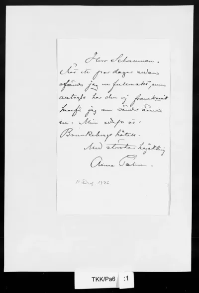 TKK/Pa6, Palm, Anna, [15.12.?1886]