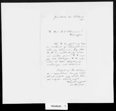 TKK/Re35, Reinholm, Agaton, 25.4.1885