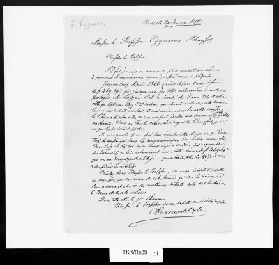 TKK/Re39, Reinwald, C., 29.1.1872