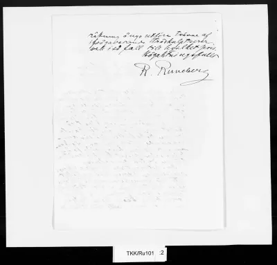 TKK/Ru101, Runeberg, [Jakob] Robert / Exposition Universelle 1900, Agence Finlandaise, 08.11.1900