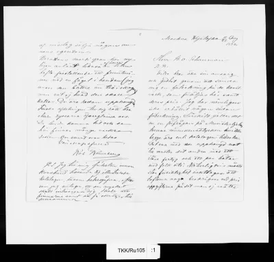 TKK/Ru105, Runeberg, [Jakob] Robert, 11./23.8.1882