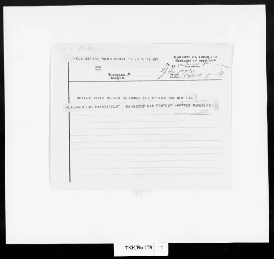 TKK/Ru109, Runeberg, Walter, 11.3.1889