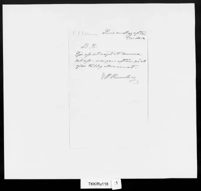 TKK/Ru118, Runeberg, Walter, 23.10.1878